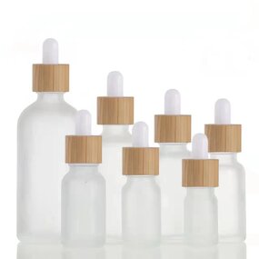 Essential Oil Dropper Bottle Manufacturer - Transparent Frosted Glass Empty 5ml 15ml 20ml 30ml 50ml 100ml with Bamboo