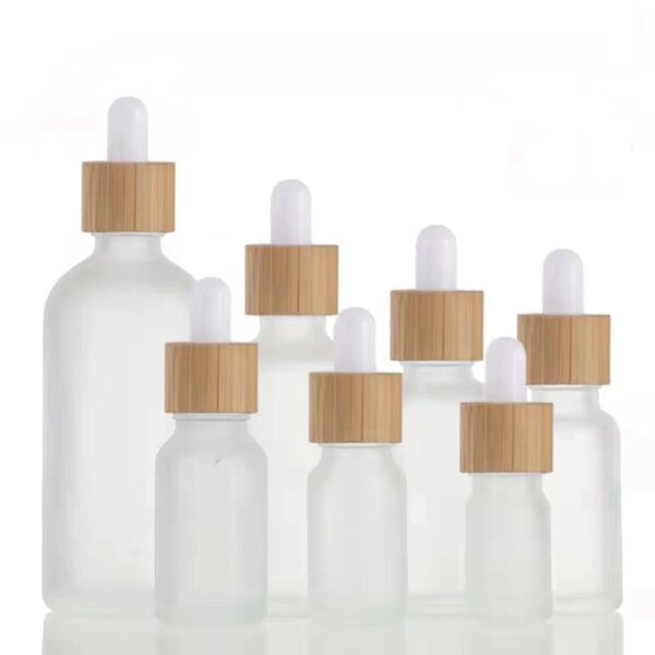 Essential Oil Dropper Bottle Manufacturer - Transparent Frosted Glass Empty 5ml 15ml 20ml 30ml 50ml 100ml with Bamboo