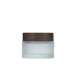 Glass Dropper Bottle Manufacturer - Wholesale Transparent Frosted Dark Bamboo Lid Wide-Mouth Jar Skin Care Serum 10g Black