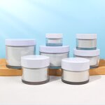 Cosmetic Jars Manufacturer - High Quality 15g 20g 30g 50g Double Wall Acrylic with White PP Lids for Skincare Cream