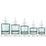 Glass Dropper Bottles Manufacturer - 20ml 30ml 50ml Round Thick Bottom with Transparent Green Golden/Silver/Black/White
