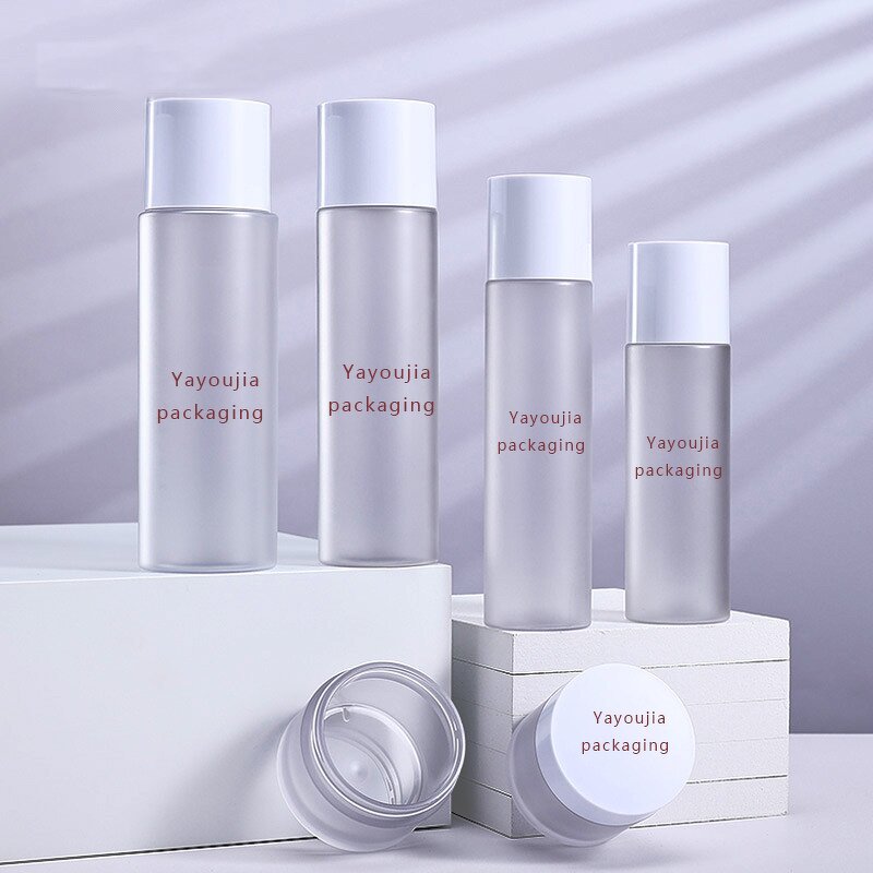 Skincare Set Manufacturer - 100ml 120ml 150ml Classic Pure Dew With Exfoliating Pump Bottle PET Plastic Sub-Bottle for