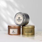 Candle Tins Manufacturer - Wholesale 2oz 4oz 8oz Gold Black Silver Luxury Round Deep Tinplate Metal with Lid Popular Gift