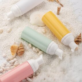 Foam Pump Bottles Manufacturer - Wholesale PET Plastic Facial Cleanser Mousse 30ml 60ml 80ml 40ml Capacity Colorful Screw
