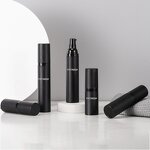Airless Pump Bottles Manufacturer - In Stock High Quality Black Circle Matte Plastic 15ml 50ml for Lotion & Shampoo 30ml