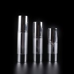 Airless Spray Pump Bottle Manufacturer - Matte Silver 15ml 30ml 50ml Hot for Skin Care Serum and Lotion with Window