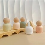 Essential Oil Bottle Manufacturer - Luxury Bamboo Lid Glass Body 10ml Round Roll-On for Face Cream Custom Color Screen