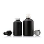 Cosmetic Pump Bottle Manufacturer - Men's Skincare Cream Jar 15ml to 120ml Matte Black Glass with Screw Cap for Face Lotion