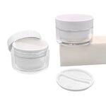Cosmetic Jars Manufacturer - High Quality 15g 20g 30g 50g Double Wall Acrylic with White PP Lids for Skincare Cream