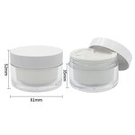 Cosmetic Jars Manufacturer - High Quality 15g 20g 30g 50g Double Wall Acrylic with White PP Lids for Skincare Cream