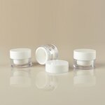 Cosmetic Sample Bottles Manufacturer - In Stock Double Layer 5G Plastic Acrylic Cap Face Cream Travel Portable Trial Jar