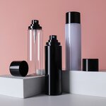 Hair Mist Spray Bottle Manufacturer - Customizable 100ml PET Plastic Cylinder Eco-Friendly Pump Sealer in Black & White for