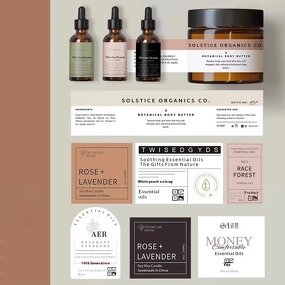 Label Sticker Manufacturer - Customizable UV Printing Essential Oil for Beauty Skin Care Perfume Bottles Logo Customization