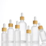 Glass Dropper Bottles Manufacturer - Hot Sale Matte White Wood Grain Lid 20ml Essential Oil 40ml Capacity Sizes 5ml 10ml