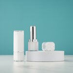 Lipstick Tubes Manufacturer - Empty Plastic Screw Cap Square with Lucky Clover Design 12.1mm Diameter Cosmetic Makeup