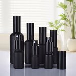 Glass Mist Sprayer Bottles Manufacturer - Matte Black 100ml/50ml/30ml/5ml/20ml for Cosmetics Hair Care Face Cream-Custom