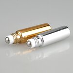 Glass Perfume Bottle Manufacturer - 5ml 10ml Luxury Essential Oil Gold Silver Black UV Printed Stainless Steel Roller for