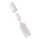 Airless Pump Bottles Manufacturer - Stock 15ml-100ml Skin Care Lotion Spray Bottle Clear Frosted Matte Plastic with White