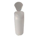 Plastic Bottle Manufacturer - 150ml Black HDPE with Flip Cap Empty Loose Powder Container for Face Mask Screen Printing