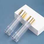 Cream Dispenser Bottle Manufacturer - Luxury 120ml Clear Electroplated Gold Cover Wholesale Cosmetic Toner Glass Skin Care