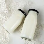 Glass Beverage Bottles Manufacturer - Wholesale 200ml-1000ml Empty Thickened Transparent Juice Fresh Milk with Iron Cap