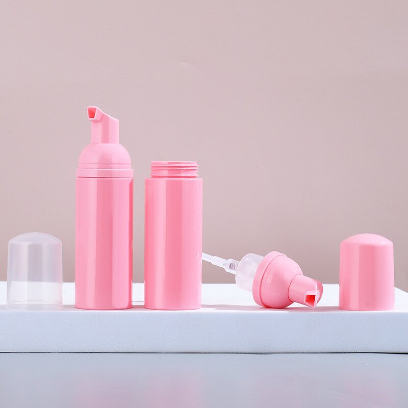 Foam Pump Bottles Manufacturer - Wholesale Pink Pet Plastic 30ml 50ml Eyelash for Facial Cleanser & Shampoo for Skin Care