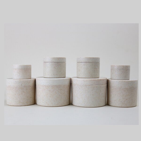 Wheat Straw Bottle Manufacturer - Custom Eco-Friendly Biodegradable 10-250ml Plastic Cosmetic Packaging Container Jar for