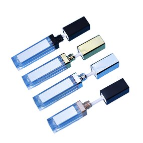 Plastic Lip Gloss Jars Manufacturer - Private Label Square AS/ABS 7ml Empty Screw Cap LED Light Mirror Shiny Colors for