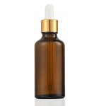 Glass Dropper Bottle Manufacturer - In Stock 30ml 50ml 100ml Transparent Amber Glass Essential Oil with Gold and Silver