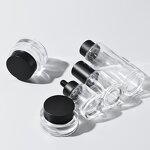 Glass Jar Set Manufacturer - Spot 30ml/50ml/100ml Cosmetic Thickened Screw Cap Transparent Essence Dropper for Skin Care