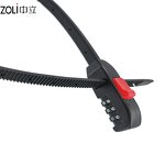 Scooter Helmet Lock Manufacturer - ABS+Stainless Steel Bike Motorcycle 3-digit Password MULTI-PURPOSE Portable