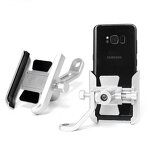Cycling Phone Holder Manufacturer - Wholesale Universal for All Mobile Phones Silvery Black Aluminum for Mountain Bike Motorcycle E-bike