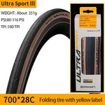 Road Folding Tire Manufacturer - Original Continental Ultra Sport III 700C BLACK BROWN 23-622 25-622 28-622 for Road Bike
