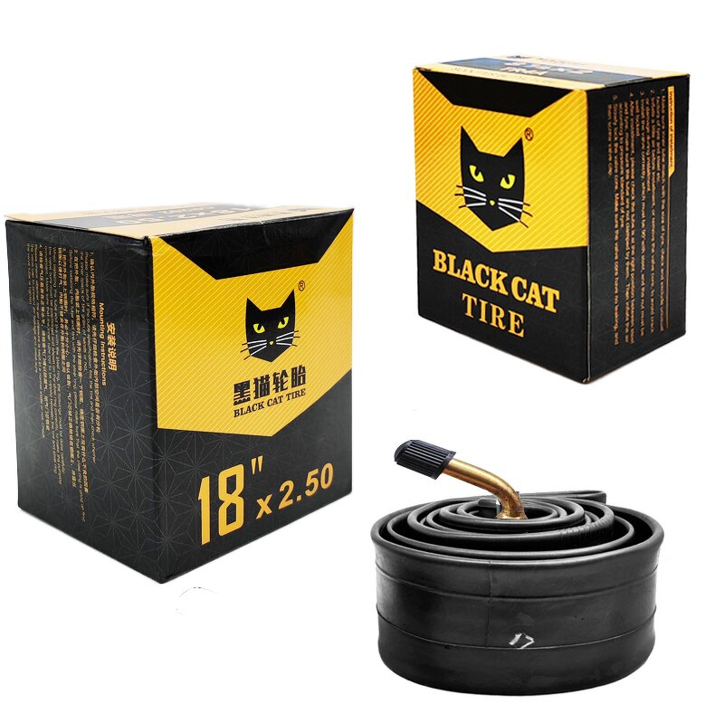Electric Bicycle Inner Tube Manufacturer - Full Size Black Cat 12/14/16/18/20/22inch Straight and Curved Valves