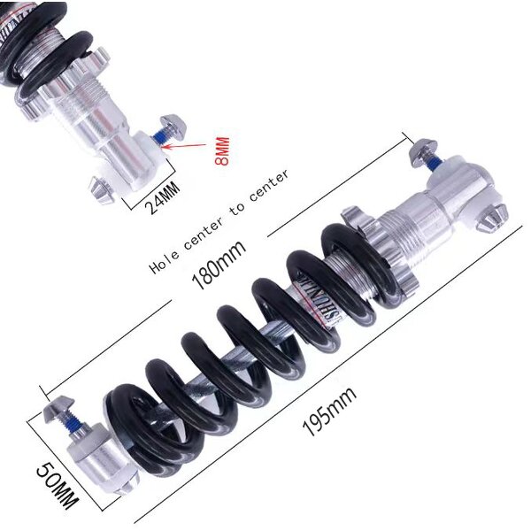 Shock Absorber Manufacturer - Full Size 180mm Motorcycles ATVs 1500LB for Motorcycles ATVs Mountain Road Bike