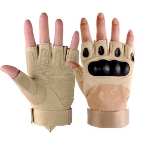 Cycling Gloves Manufacturer - Wholesale Cheap High Quality Color Khaki Half Finger for Outdoor Fitness
