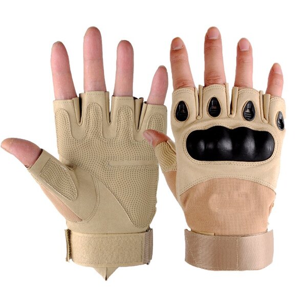 Cycling Gloves Manufacturer - Wholesale Cheap High Quality Color Khaki Half Finger for Outdoor Fitness