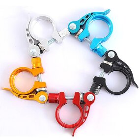 Seat Post Clamp Manufacturer - Colourful 28.6mm 31.8mm 34.9mm Aluminum Alloy Quick Release for Mountain Bike Road Bike