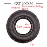 Scooter Tyre Manufacturer - High Quality C S T 200X50 8 Inch with Inner Tube for Scooter
