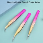 睫毛镊子生产厂家-纳米冰花金色