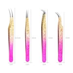 睫毛镊子生产厂家-纳米冰花金色