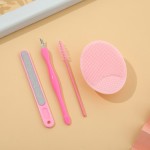 Silicone Scrub Set Supplier - 4 Sets Manicure Pedicure Kit