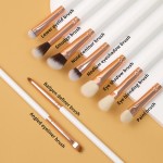 Makeup Brush Set Factory - EMF 12pcs White Rose Gold