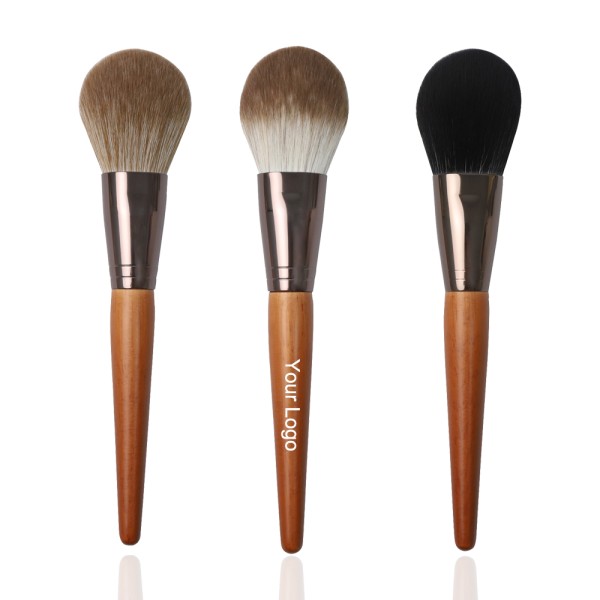 Fox Hair Brush Factory - Luxury Natural Wood Blush Bronze