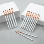 Luxury Makeup Brush Manufacturer - Pearl White Gold Custom