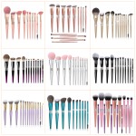 Makeup Brush Set Manufacturer - Custom Logo 12pcs Pink Rhinestone