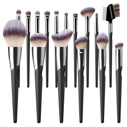 Vegan Makeup Brush Manufacturer - 16pcs Thumbprint Handle Custom