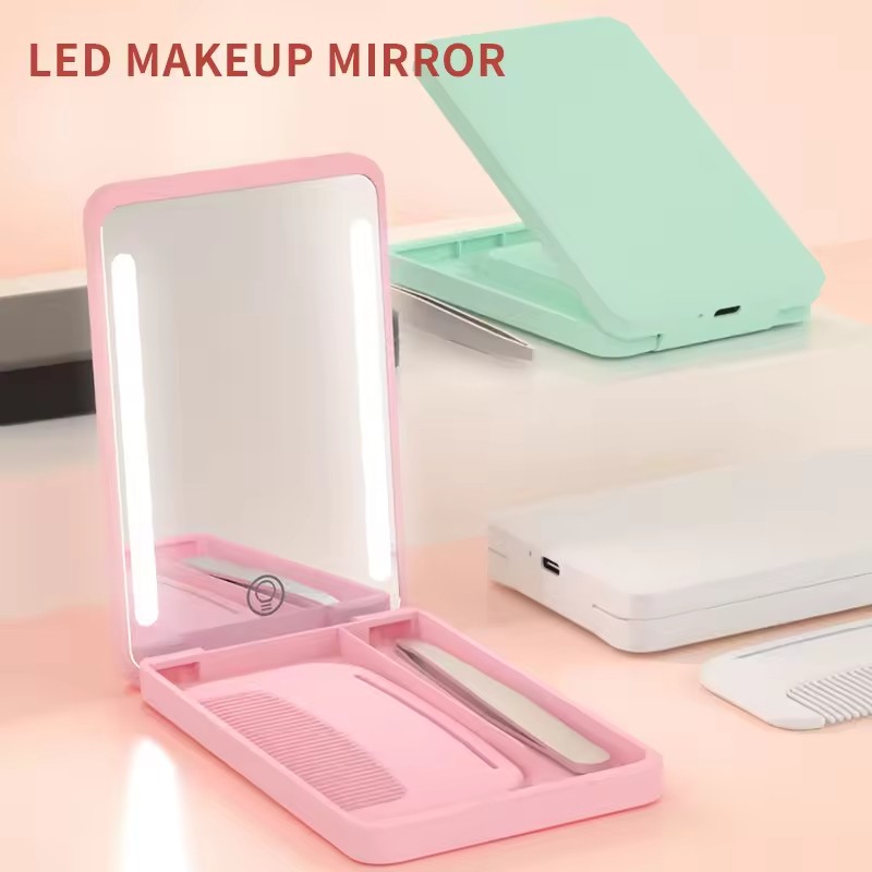 Folding Mirror Set Supplier - LED Comb Tweezer Travel