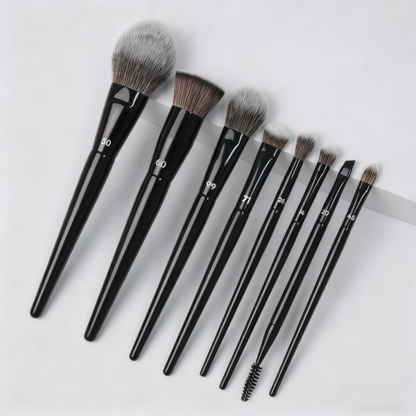 Makeup Brush Set Factory - 8pcs Soft Synthetic Cruelty Free