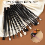 Makeup Brush Set Supplier - Private Label 15pcs Glossy Black